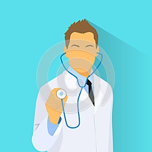 Medical Doctor with Stethoscope Profile Icon Male