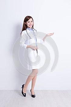 Medical doctor woman with stethoscope