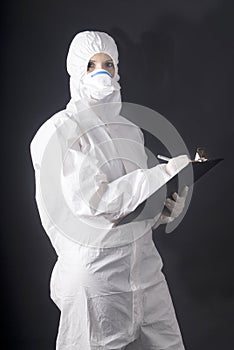 Medical dress for biologic danger, swine or A flu