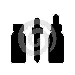 Medical drop bottle vector icon
