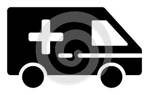 Medical Emergency Car - Raster Icon Illustration