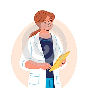 Medical employee in uniform vector concept