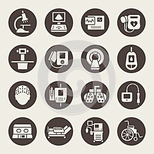 Medical equipment icons