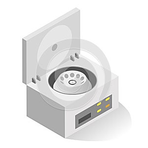 Medical equipment laboratory centrifuge machine vector illustration science tool hi tech experiment