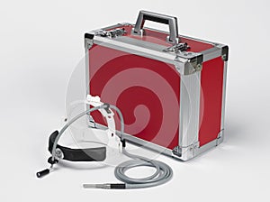 Medical equipment with a micro camera in a helmet