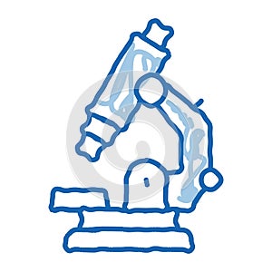 Medical Equipment Microscope doodle icon hand drawn illustration