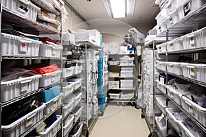 medical equipment stored in orderly and organized manner