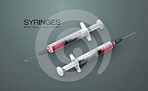 Medical equipment syringes