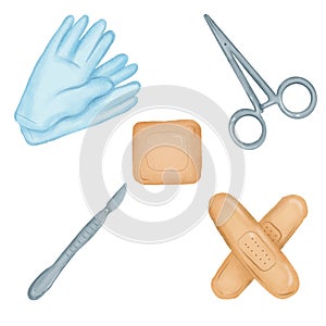 Medical equipment for wound dressing.