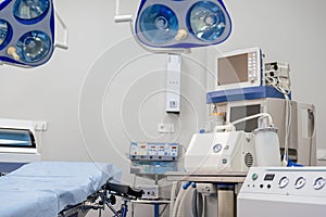 Medical equipments locating in operating room