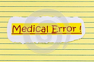 Medical error harmful infection injury mistake malpractice responsibility