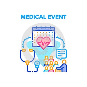 Medical Event Vector Concept Color Illustration
