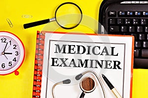 Medical examiner. The text label in the form of the planning study