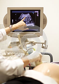 Medical examining by ultrasonic scan