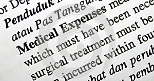 Medical expenses