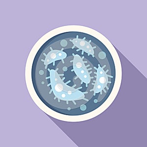 Medical experiment icon flat vector. Cell dish