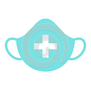 Medical face mask vector icon