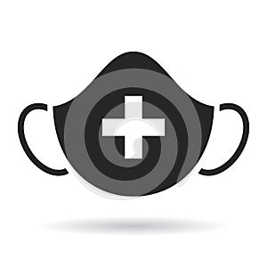 Medical face mask vector icon