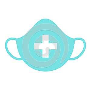 Medical face mask vector icon