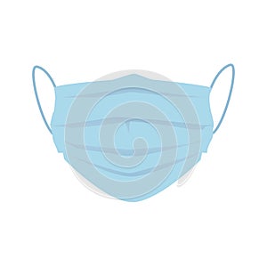 Medical face mask. Vector icon isolated on white background.