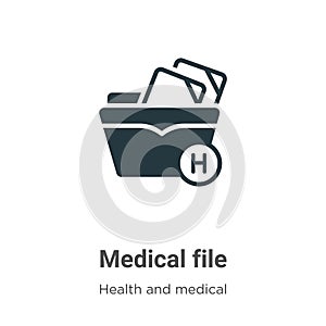 Medical file vector icon on white background. Flat vector medical file icon symbol sign from modern health and medical collection