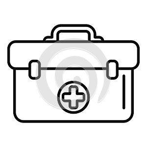 Medical first aid box icon outline vector. Healthcare case