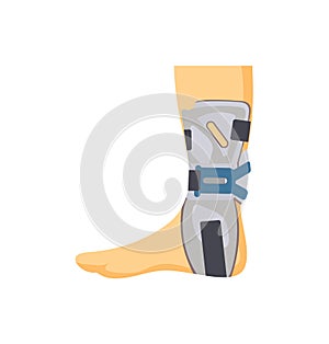 Medical Fixing Overlay on Hurted Human Leg Banner