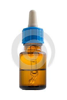 Medical flask and droppper with clipping path