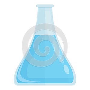 Medical flask icon cartoon vector. Chemistry lab