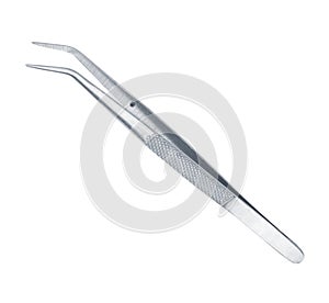Medical forceps with curved ends