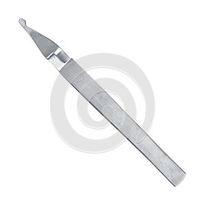 Medical forceps with curved ends