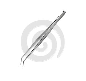 Medical forceps with curved ends