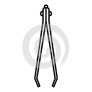 Medical forceps icon, outline style