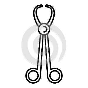 Medical forceps icon, outline style