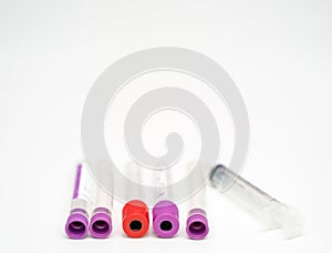 Medical form with biology blood tube sample for biotechnology medicine pharmacy and chemical professional clinical research report