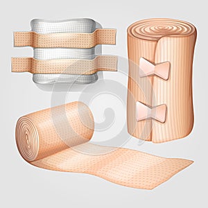 Medical gauze and bandage set