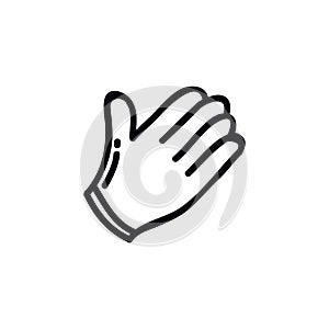 Medical gloves doodle icon, vector illustration