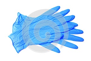 Medical gloves on white background