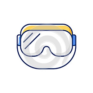 Medical goggles RGB color icon