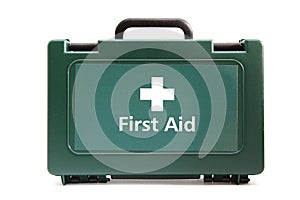 Medical green first aid box