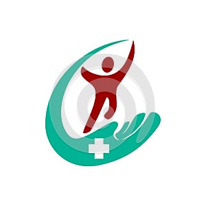 Medical Health Care Clinic Solution Illustration logo vector