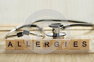 Medical and Health Care Concept, Allergies photo