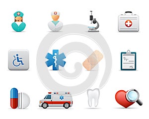 Medical and health care icons