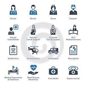 Medical & Health Care Icons Set 1 - Services