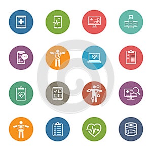 Medical & Health Care Icons Set. Flat Design.