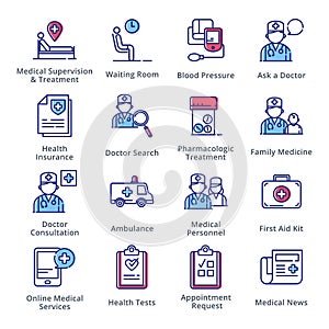 Medical & Health Care Icons Set 2 - Outline Series