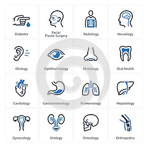 Medical & Health Care Icons Set 1 - Specialties photo