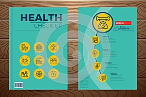 Medical and health check up book cover