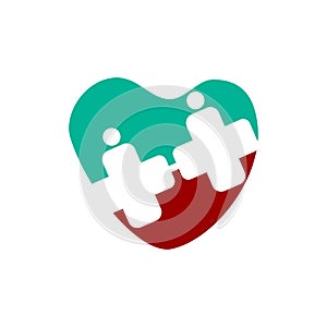 Medical Health Heart Clinic Illustration logo vector template
