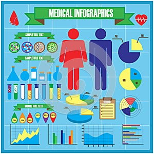 Medical and health icons, infographic elements